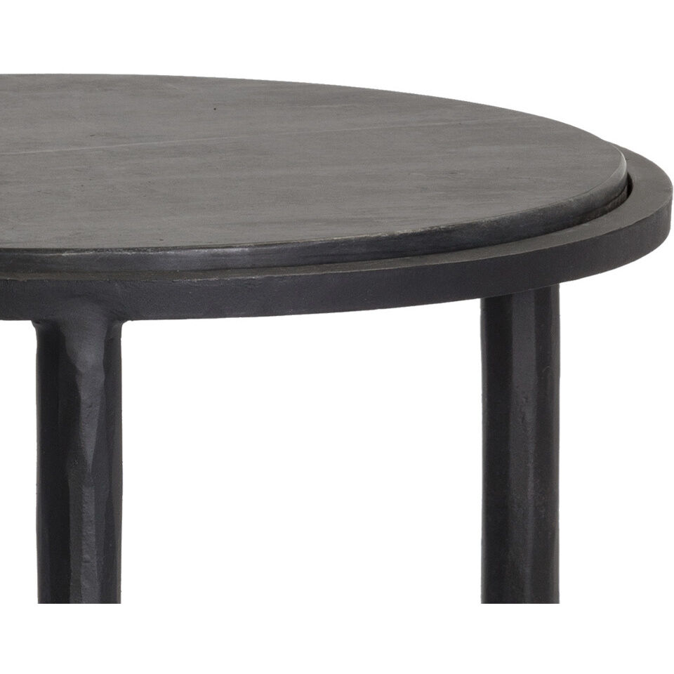 Kyrie 24.5 X 15 inch Black / Antique Brass Nesting End Tables, Set Of 2